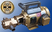 The ultimate waste oil transfer pump, the goldstream monster gear pump in 25 and 12 gallons per minute