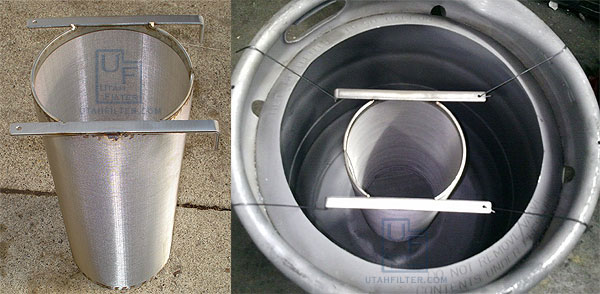 Stainless Hop spider for brew kettle. 