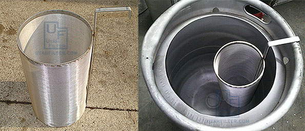 Type D psler 30x31cm Wine Beer Dry Hops Filter 300 Micron Barrel Brewing Grain Basket Strainer for Homebrew Wine Beer