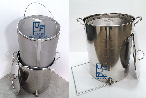 Filter Home Brew Hops Brew Beer filter filtration filter mesh stainless steel with hook handle for Wine 15.5/ x 35,1/ cm